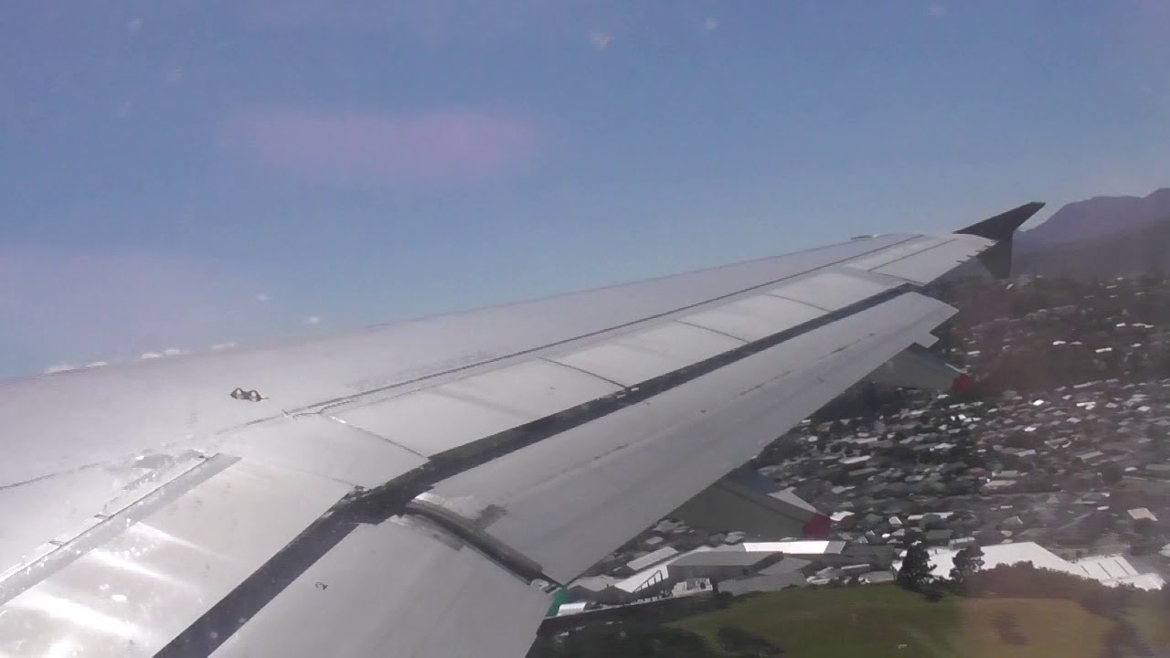 Air New Zealand A320 takeoff Wellington - YouTube