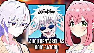 100 girlfriends who really love you react to Aijou Rentarou as Gojo satoru - Gacha React
