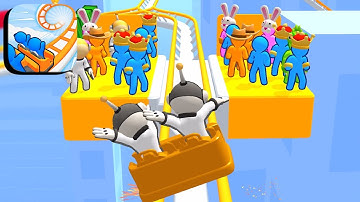 Runner Coaster ​- All Levels Gameplay Android,ios (Levels 54-56)