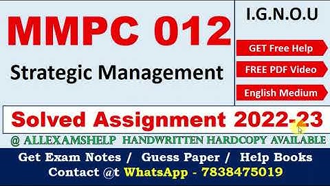 IGNOU MMPC 012 SOLVED ASSIGNMENT 2022-23 | IGNOU MA Assignment 2022-23 | Get PDF @7838475019