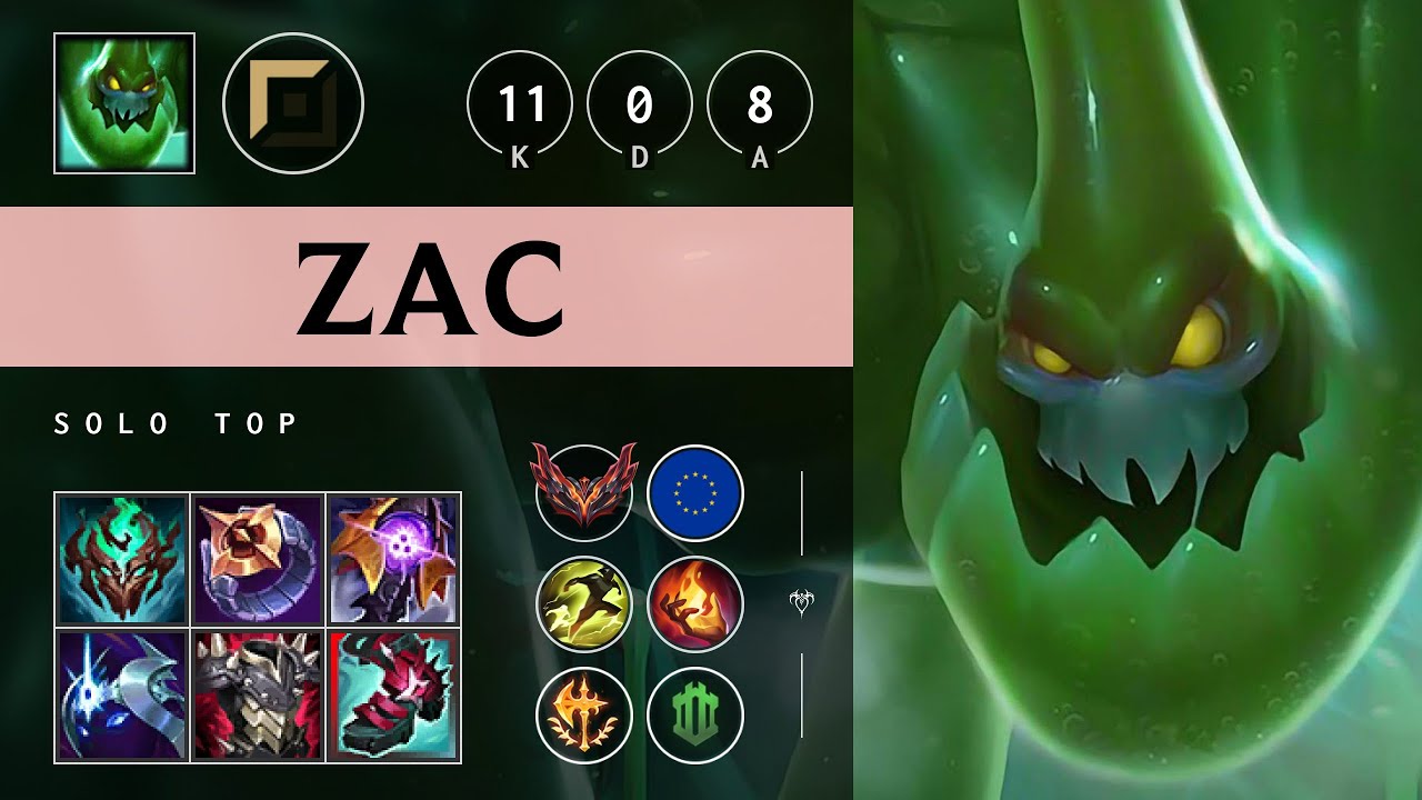 Zac Top vs Singed - EUW Grandmaster Patch 25.17
