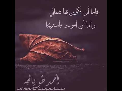 فإما أن يكون بها شفائي وإما أن أموت فأستريحا