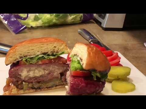 Blue Cheese Burgers on the Grill