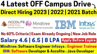 Infosys Mindtree | Accolite Digital & IBM Again Started Hiring For New Role 2023 | 2022 | 2021 Batch
