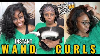 😱 I Found This Glueless PRE-CUT PRE-CURLED Wand Curl Wig on AMAZON! | MARY K. BELLA