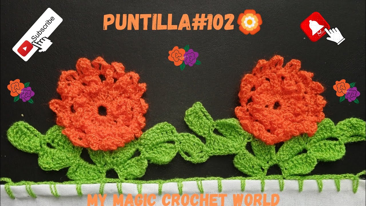 puntilla#102🏵️flor cempasúchil 🏵️
