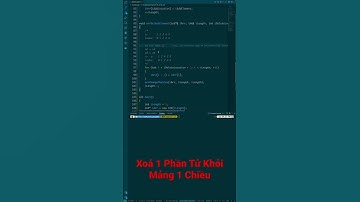 Lập Trình C++ - Xoá 1 Phần Tử Mảng 1 Chiều #tuanit #laptrinhc #short