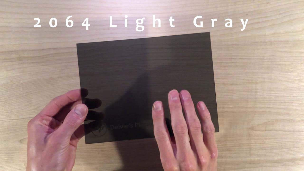 1/8" 2064 Transparent Light Gray Cell Cast Acrylic Sheet  12" x 24"