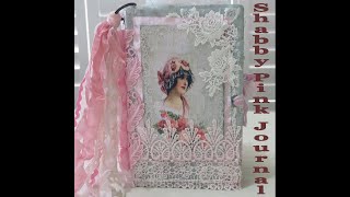 Junk Journal - Shabby Pink Paris Roses- SOLD