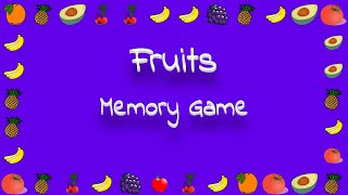 Memory Game | Fruits | Kids puzzle screenshot 2