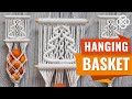Macrame Hanging Basket With Christmas Tree | Macrame DIY | Macrame Fruit Hanger