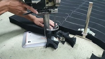 Thợ cắt vải lưới 3 lớp, chi tiết quai đeo balo học sinh - tại Phuocthinhcorp