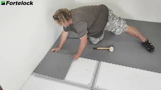 Fortelock PVC flooring tles in the garden house