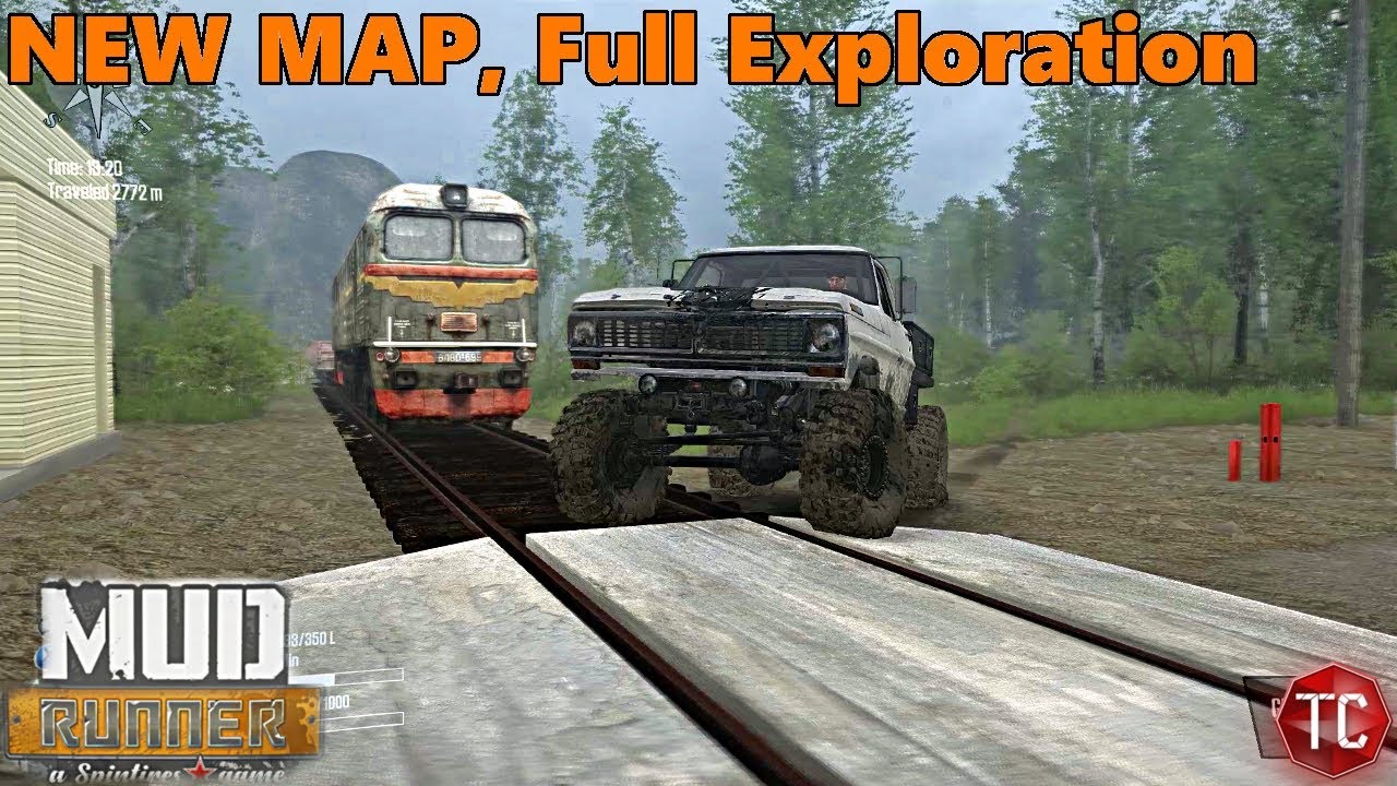 SpinTires Mud Runner NEW Hauling Map FULLY Explored All Watchpoints