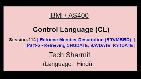 Retrieve Member Description (RTVMBRD) Part-6 | IBM i | AS400 | CLLE | cl programming in IBM i  AS400