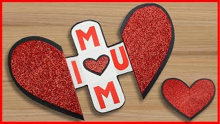 Tarjeta para el día de las madres | Tarjeta I LOVE YOU MOM  Card Mothers Day Easy and Beautiful card