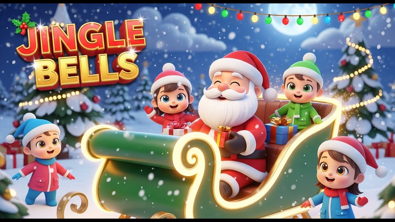 🎅 Jingle Bells | Christmas Song for Kids | Santa Claus Dance | Merry Christmas Rhymes 3D Animation 🎄