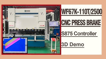 RONGWIN WF67K-C-110T/2500 6 axis ESA S875 controller CNC press brake 3D Demo Function