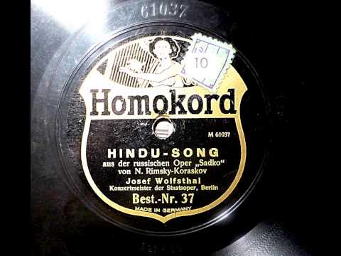 Josef Wolfsthal spielt: Hindu-Song (Rimsky-Korsakov) 1922