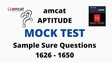 AMCAT Aptitude Questions with Solutions - 25 Sample Questions (MUST DO)