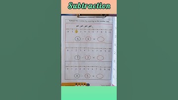 Subtraction on Number Line #subtraction #maths #shorts @littlegenius12