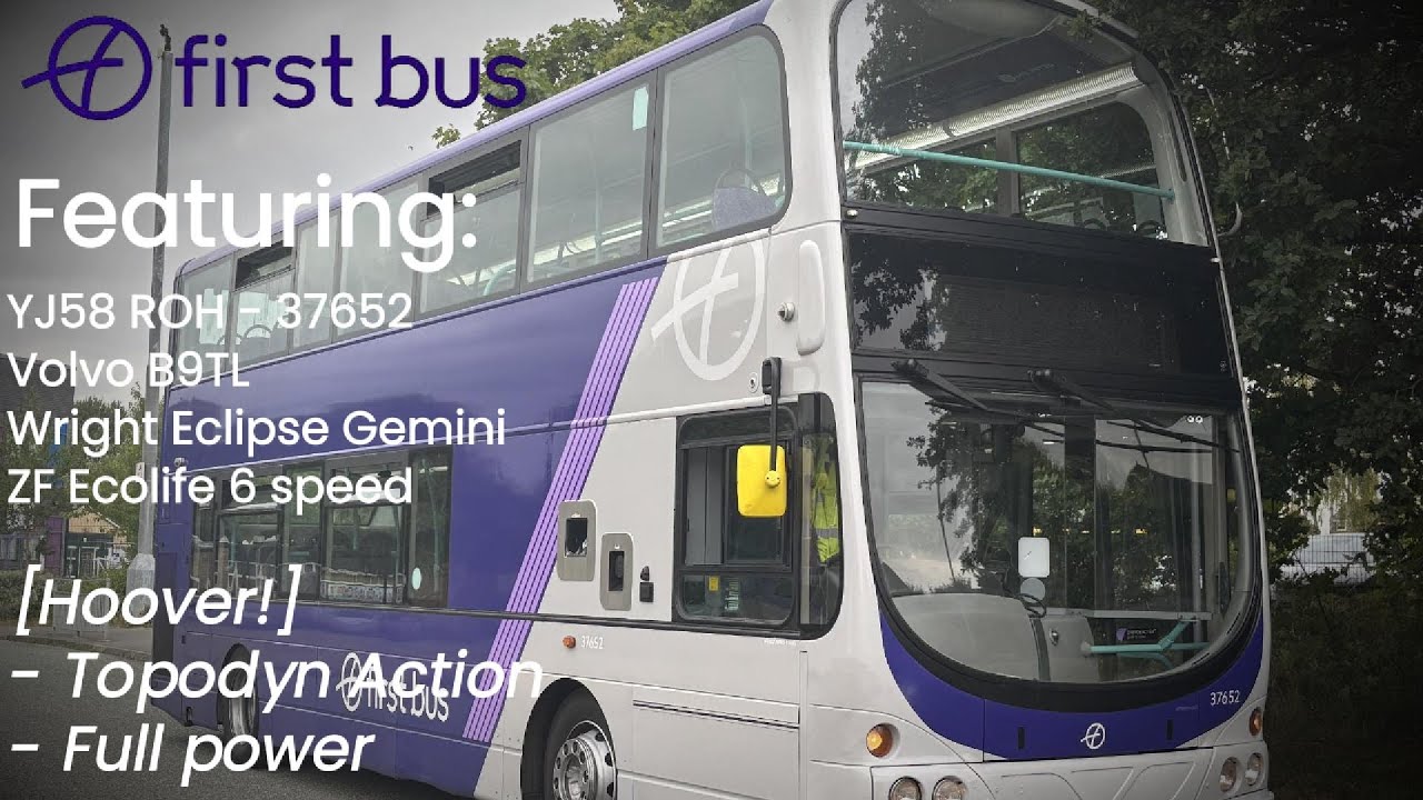 [HOOVER!] Featuring First Leeds' YJ58 ROH 37652 Volvo B9TL Eclipse Gemini