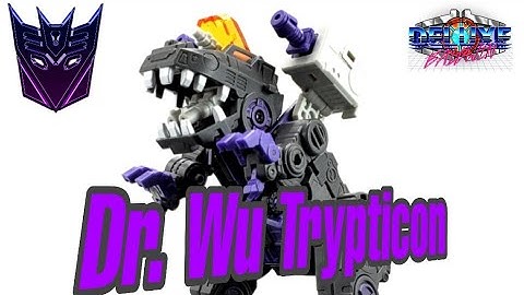Dr. Wu DW-E018 Energy Dragon Transformer Review! (Trypticon) Miniature Dinosaur with 4 modes!