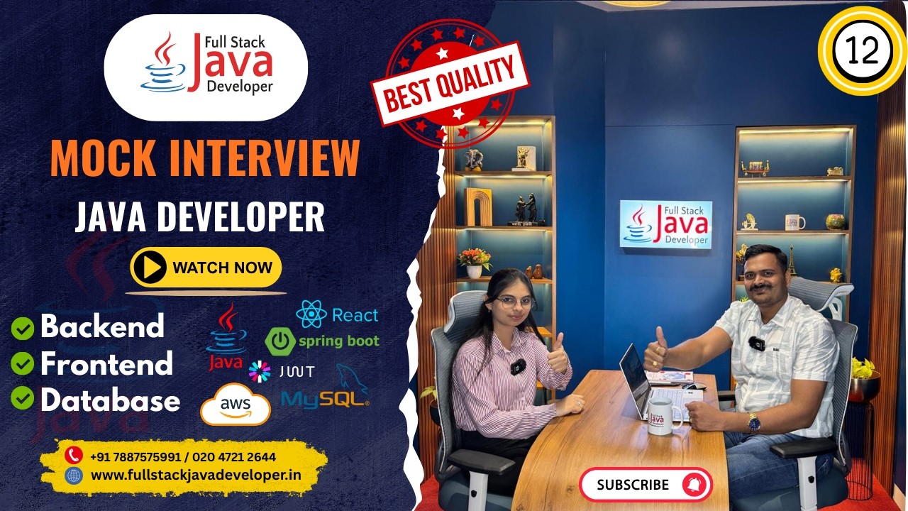 Java Developer Interview | Fresher | By Mr. Kiran Jadhav - YouTube