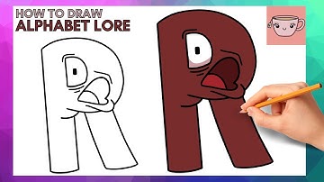 How To Draw Alphabet Lore - Letter R | Cute Easy Step By Step Drawing Tutorial