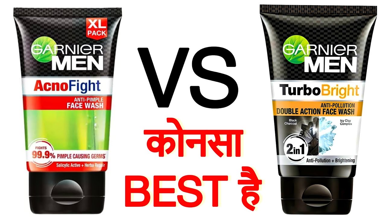 Garnier men acno fight vs Garnier turbo bright face wash review