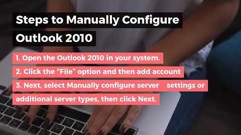 How can you set up email configure in outlook 2010 ??