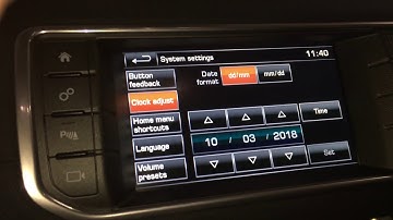 Land Rover Range Rover Evoque Set Clock Change Date