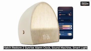 Hatch Restore 2 Sunrise Alarm Clock, Sound Machine, Smart Light (Putty) ー Your Smart Sleep Clock