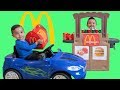 Mcdonalds happy meal drive thru pretend play with ckn