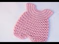 Pelele o enterizo, de bebe a crochet muy fácil con explicación mangas Majovel crochet  #crochet