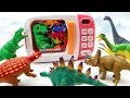 Let&#39;s Hatch Dinosaur Eggs! Dinosaur Growing In The Microwave Toys. Learn Dinosaur Names And Sound