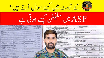 ASF Written Test Syllabus | ASF Selection Scoring