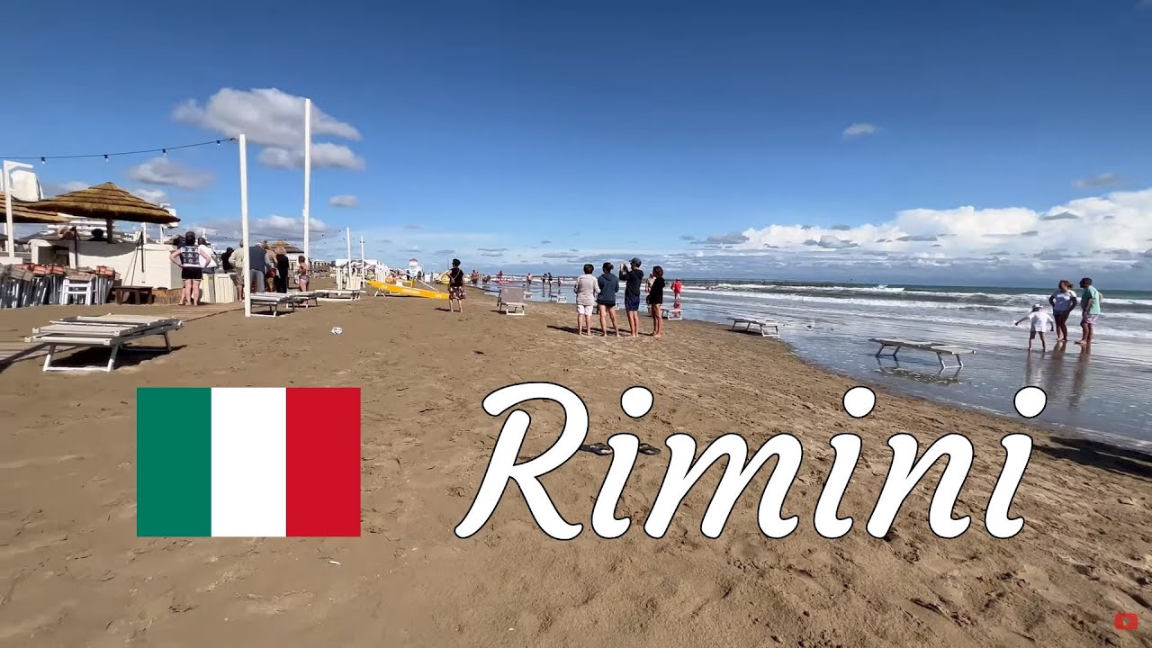 🇮🇹 Rimini, Italy 🏖️ Morning Beach Walk on the Adriatic Sea Coast | 4K ...