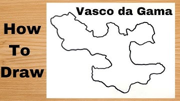 Drawing Vasco da Gama City Map - India