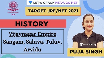 Vijaynagar Empire - Sangam, Saluva, Tuluv, Arvidu | History | Target NTA-UGC NET 2020/2021