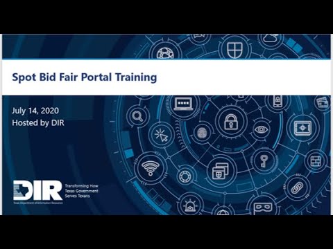 Spot Bid Fair Portal Training