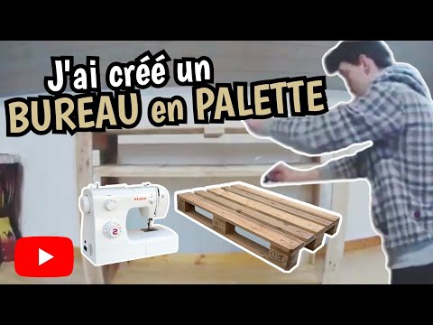 un petit BUREAU SIMPLE en palette