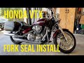 How To Honda VTX Leaky Fork Seal Fix.