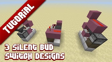 Minecraft Tutorial: 3 Silent BUD switch designs