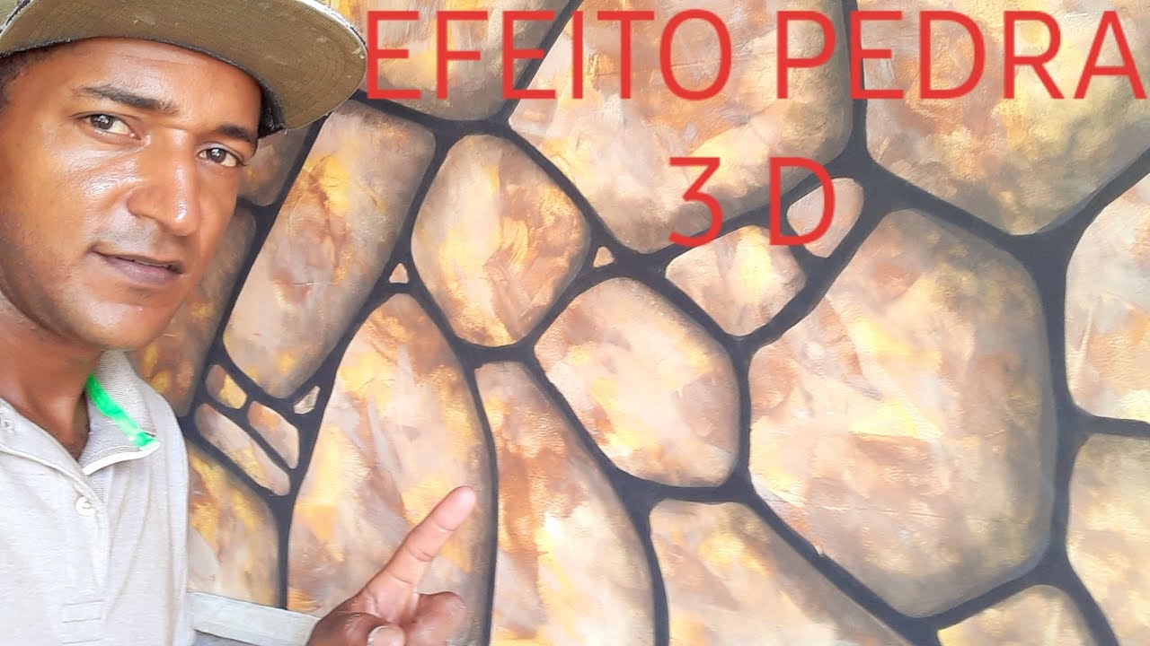 APRENDA EFEITO PEDRA 3 D PASSO A PASSO - EFEITO PEDRA CASEIRO MUITO FACIL