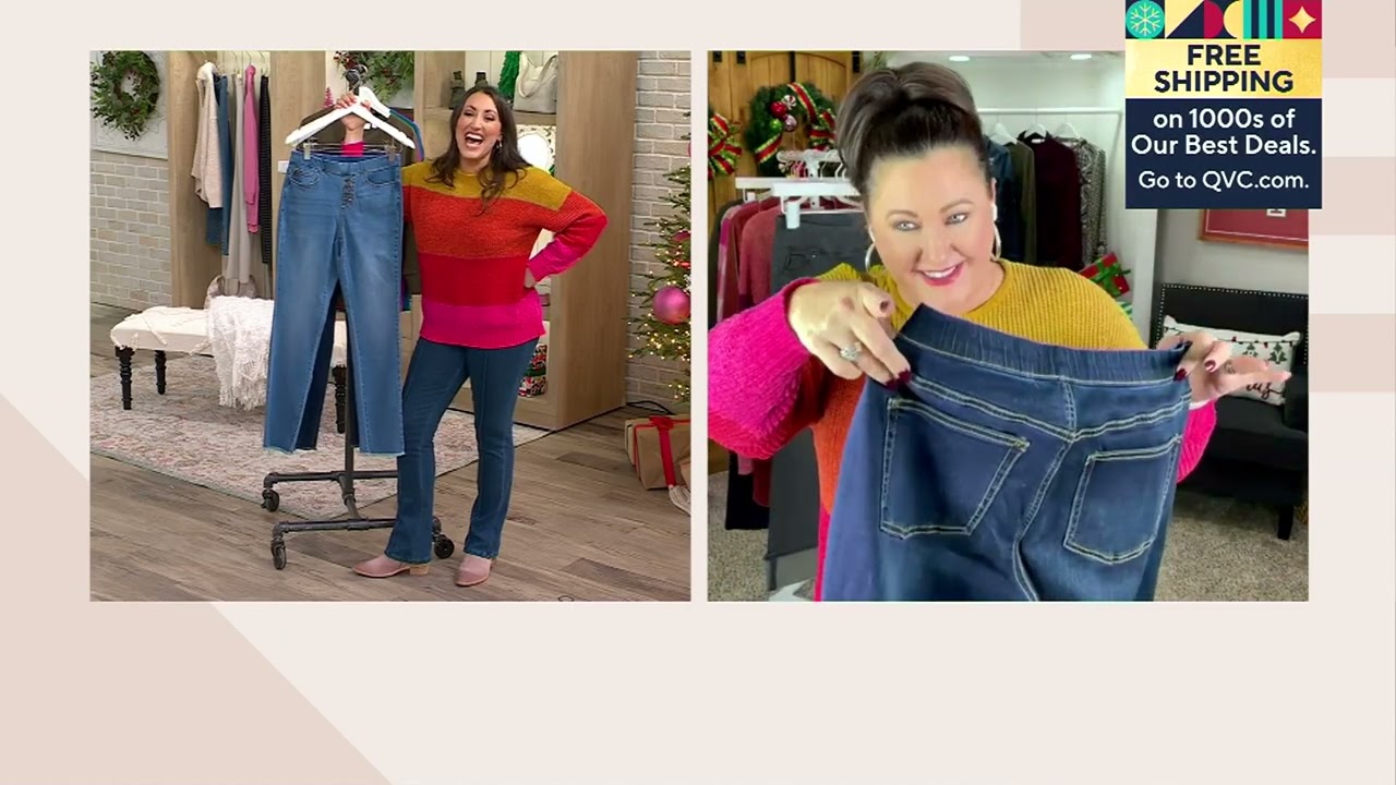 Belle by Kim Gravel TripleLuxe Denim Straight Jeans on QVC 