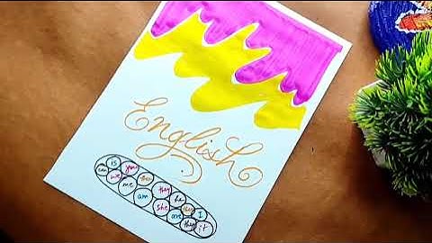 Unique Front Page Design for Students | DIY Latest Front Page Idea for English