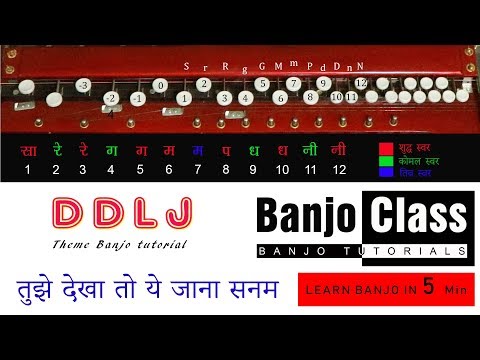 DDLJ Theme Banjo Tutorial | तुझे देखा तो ये जाना सनम | Banjo Class