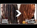 I Finally Colored My Ashy Brown Locs to HONEY BLONDE! ✨| My Entire Experience