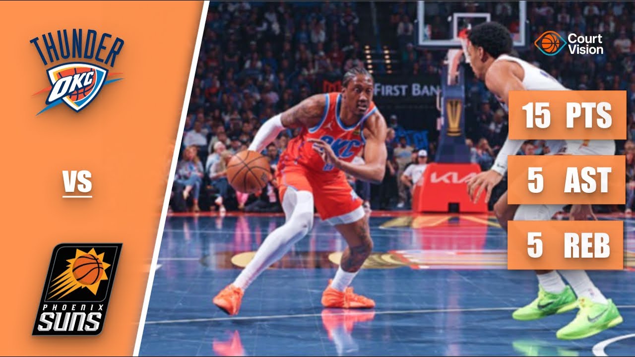 Jalen Williams - 15 Points, 5 Assists, 5 Rebounds vs Suns - 2025-26 Regular Season